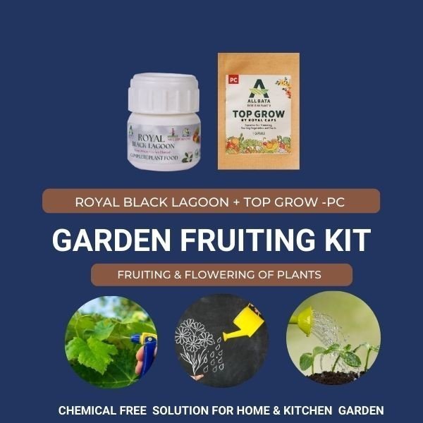 GARDEN FRUITING KIT TOP GROW- PC - Fruiting & Flowering Vegetables # Applicable for All Other Plants, Trees, Shrubs, flowers etc. # Apply – 1 capsule in 15 liters water mix it well and spray # Stimulates – Uniform Sprouting, Uniform Development, and Prevent late maturing plants. # To increase yield apply in sufficient water volume and through coverage.