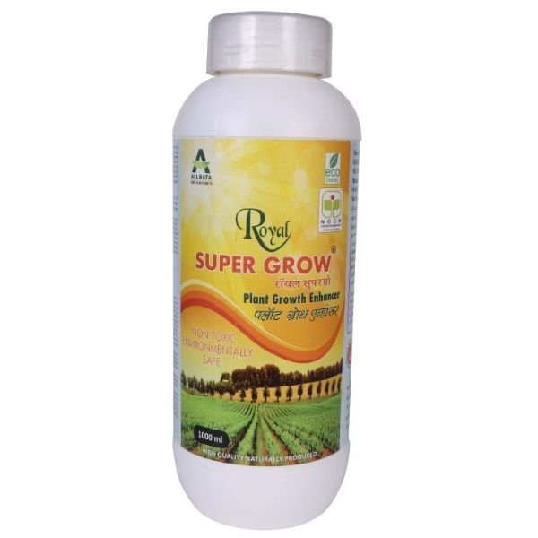 Royal Super Grow is a naturally derived liquid bio stimulant formulated with suitable recommended dosage to encourage strong vegetative growth, improved fruit-set, and ripening of fruits. It provides all of the essential macro and micronutrients elements that plants/crops demand throughout their life cycle.