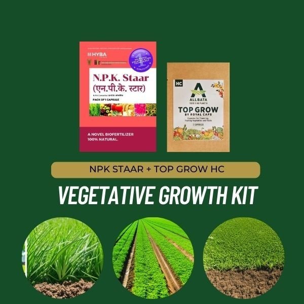 Veggie Gro Kit - NPK STAAR CAPSULE + TOP GROW H C CAPSULE  NPK STAAR CAPSULES  NPK STAAR CAPSULE – BIO NPK - contain Azotobacter , Phosphate solubilizing & Potassium mobilizing bacteria. The capsules contain nitrogen fixing bacteria, P solubilizing bacteria and K solubilizing bacteria that enhance nutrient availability and promote plant growth.